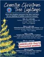 Dec. 11 City Hall Tree Lighting CANCELED Due to Weather Forecast - Other Holiday Events Still Planned